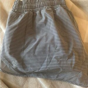 Gray Striped Women's Shorts